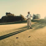 Movie actor on a Golf film