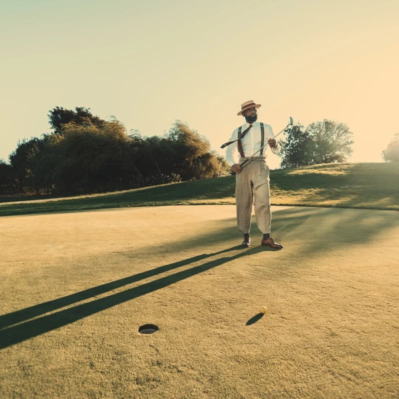 Movie actor on a Golf film