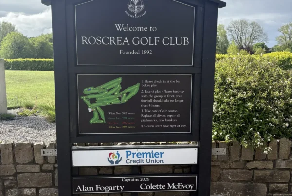 Roscrea Golf Club entrance sign